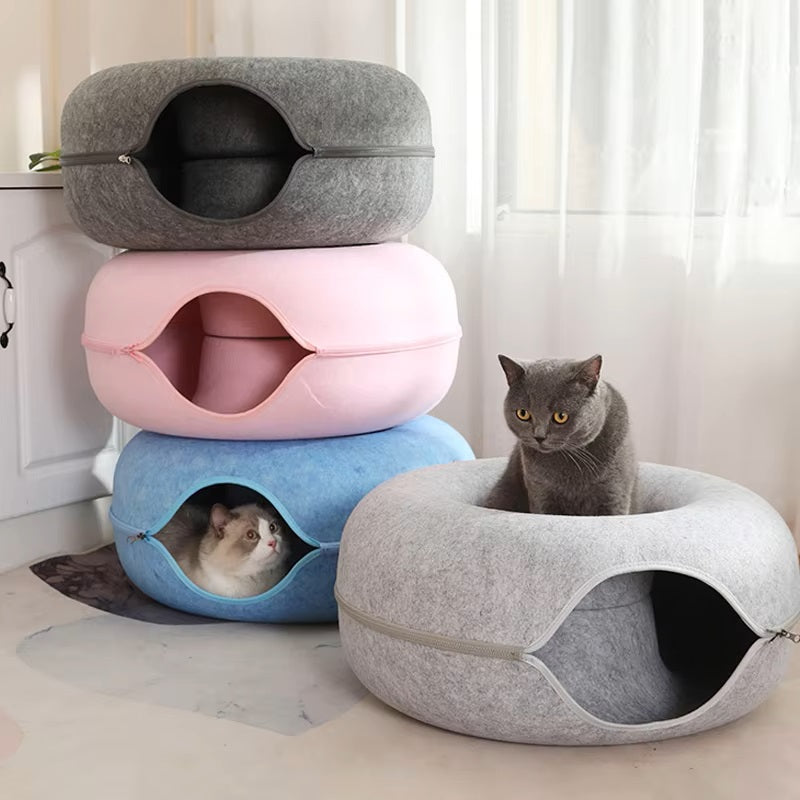 Donut Shape Cat Tunnel Bed