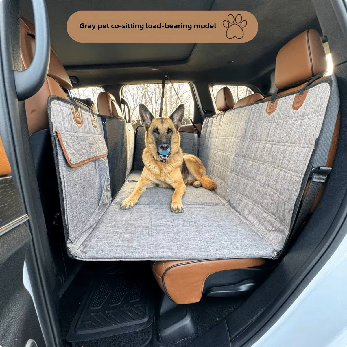 Upgraded 2024 Dog Car Seat Cover. Hard Bottom. 100% Waterproof